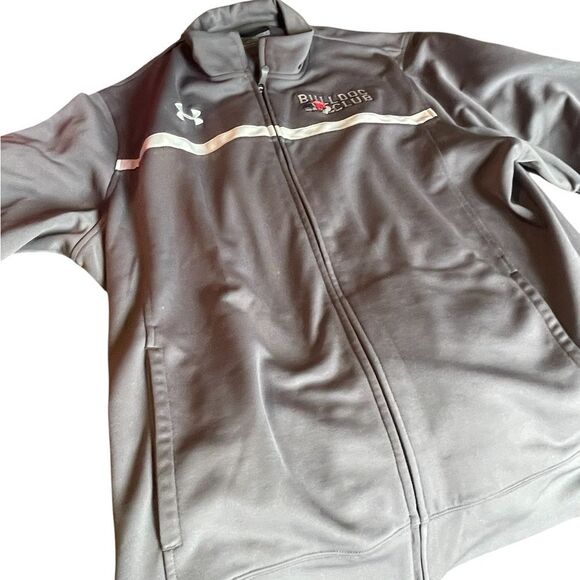 Under Armour men’s  Bulldog Club Gray Jacket Gardner Webb university size XL - Picture 2 of 2